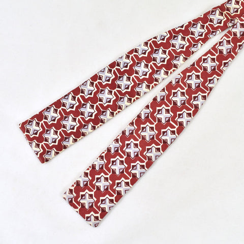 1950s Red Deco Squares Bow Tie Cats Like Us