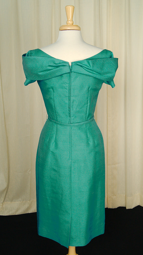 1950s Sexy Teal Wiggle Dress – Cats Like Us 1950s Sexy Teal Wiggle Dress – Cats Like Us