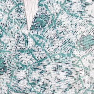1950s Sheer Green Floral Vintage Dress Cats Like Us