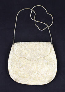 1950s Silver Beaded Handbag Cats Like Us