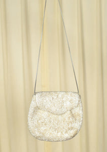 1950s Silver Beaded Handbag Cats Like Us