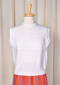 1950s Soft White Shell Sweater Cats Like Us