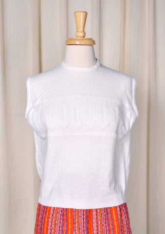 1950s Soft White Shell Sweater Cats Like Us