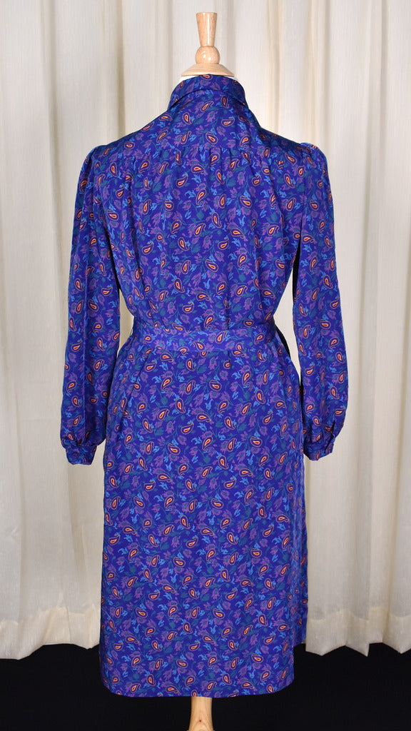 50s style blue dress 50s Party Dress in Brilliant Blue Satin – Better Dresses Vintage main image 0