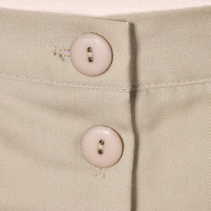 1950s Style Khaki Button Back Pencil Skirt Cats Like Us