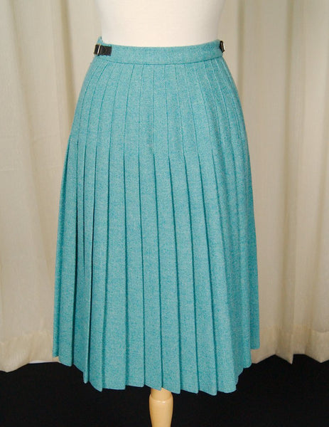 1950s Turquoise Kilt Skirt Cats Like Us