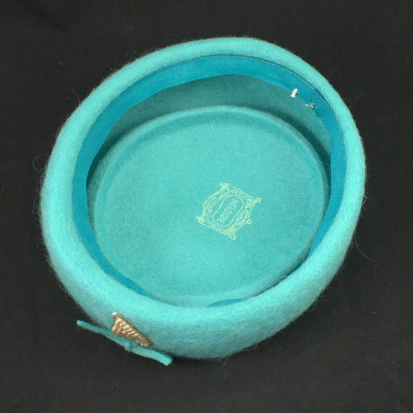 1950s Turquoise & Pearl Hat Cats Like Us