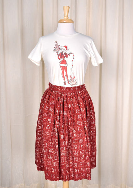 1950s Vintage Ancient Symbols Skirt Cats Like Us