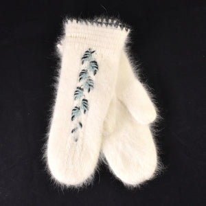 1950s Vintage Angora Rhinestone Mittens Cats Like Us