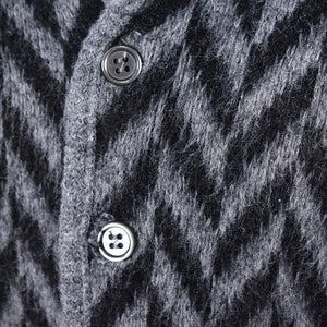 1950s Vintage Black Chevron Cardigan Cats Like Us