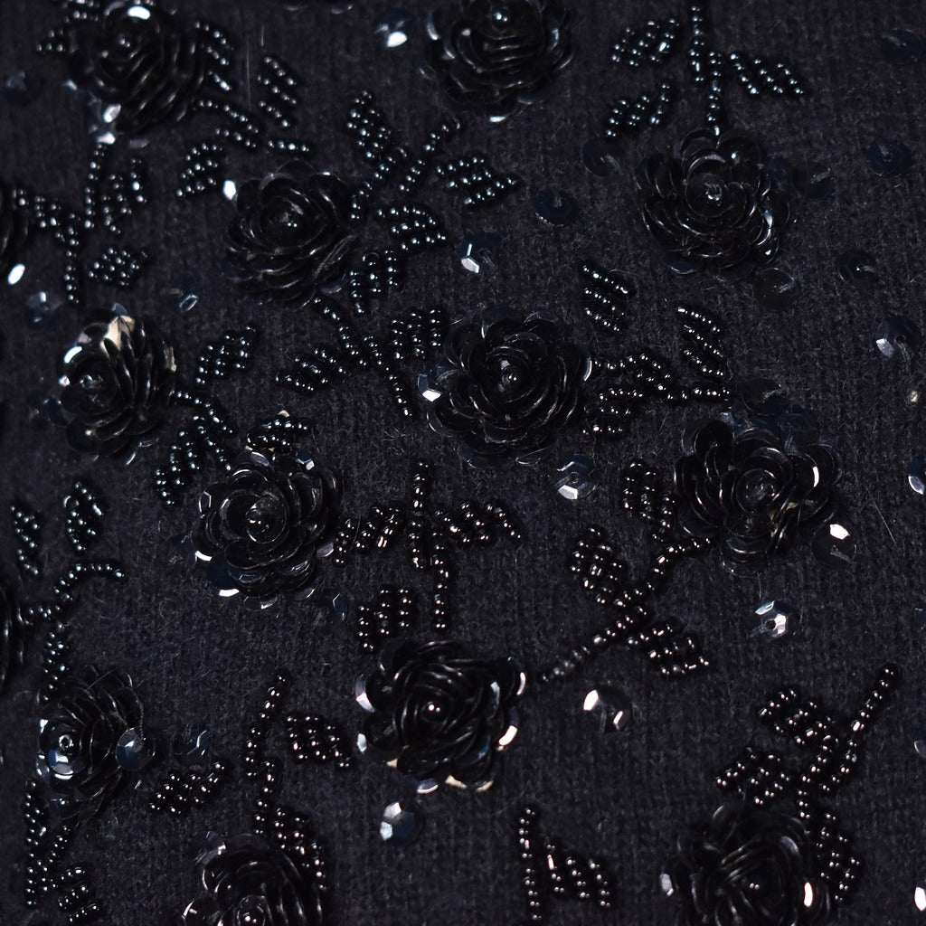 Sequin Roses 1950s Vintage Black Sequin Roses Cardi – Cats Like Us