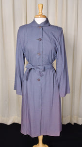 1950s Vintage Blue & Purple Checked Coat Dress Cats Like Us