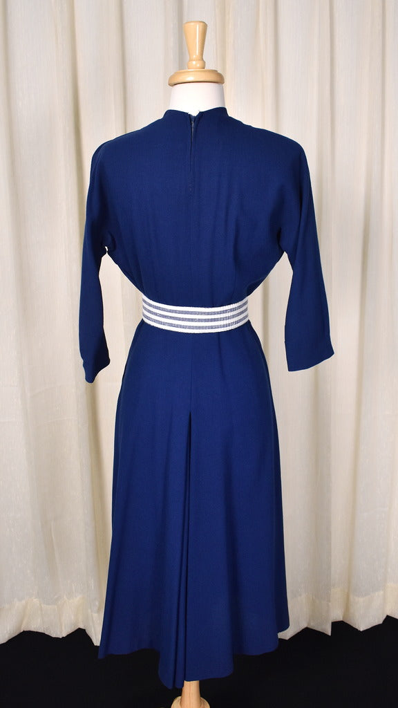 1950s Vintage Blue Wool Wiggle Dress Cats Like Us 1950s Vintage Blue Wool Wiggle Dress Cats Like Us