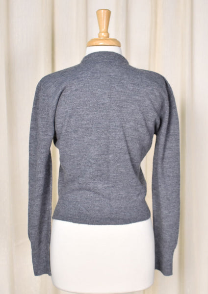 1950s Vintage Charcoal Pullover Sweater Cats Like Us