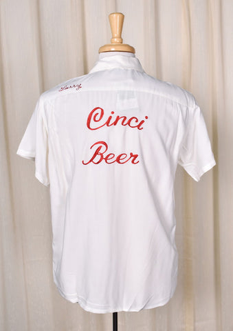 1950s Vintage Cinci Beer Bowling Shirt Cats Like Us
