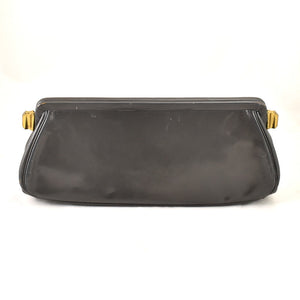 1950s Vintage Gray Double Lock Clutch Bag Cats Like Us