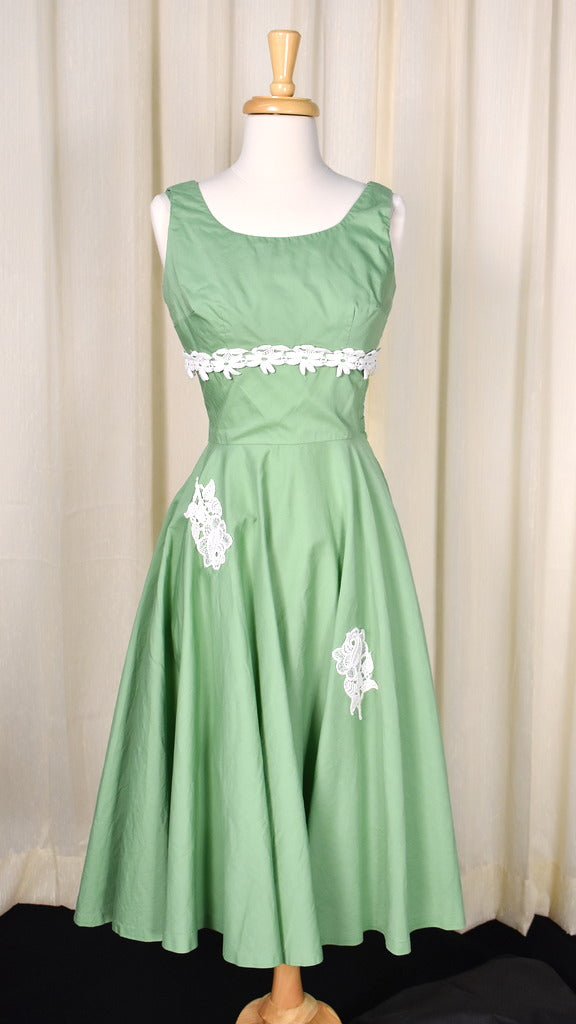 1950s green dress Red Plaid Bubble Dress – Striped Box Boutique main image 0