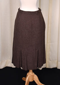 1950s Vintage Heathered Brown Skirt Cats Like Us