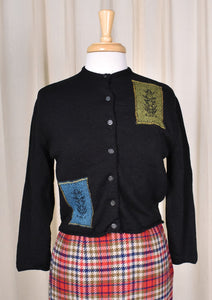 1950s Vintage Leaf Cropped Cardigan Cats Like Us