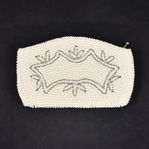 1950s Vintage Pearl & Bead Clutch Bag Cats Like Us