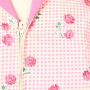 1950s Vintage Pink Gingham & Rose Dress Cats Like Us