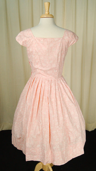 1950s Vintage Pink Swing Dress Cats Like Us