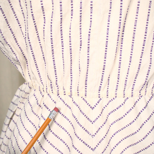 1950s Vintage Purple Striped Shirt Dress Cats Like Us