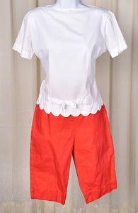 1950s Vintage Red Pedal Pusher Pants Cats Like Us