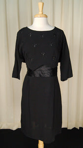1950s Vintage Rhinestone Cocktail Dress Cats Like Us