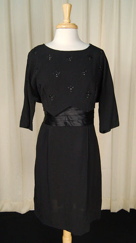 1950s Vintage Rhinestone Cocktail Dress Cats Like Us