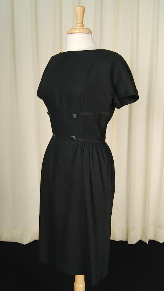 Vintage 50s Jonathan Logan Double Spaghetti Strap Black Velvet Party outlet Dress