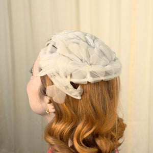 1950s Vintage Sheer Petal Crescent Hat Cats Like Us