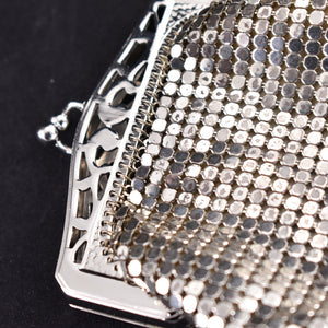 1950s Vintage Silver Mesh Change Purse Cats Like Us