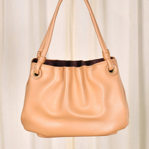 1950s Vintage Slouchy Camel Handbag Cats Like Us