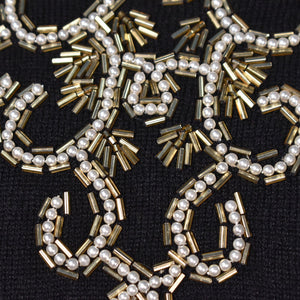 1950s Vintage Style Pearl Black Sweater Cats Like Us