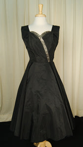 1950s Vintage Taffeta Stunner Dress Cats Like Us