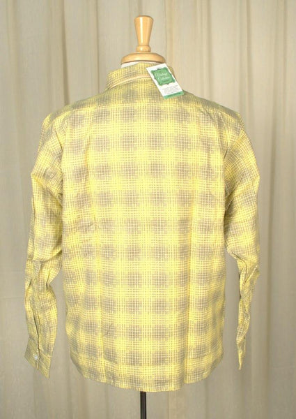 1950s Vintage Yellow Flannel Shirt Cats Like Us