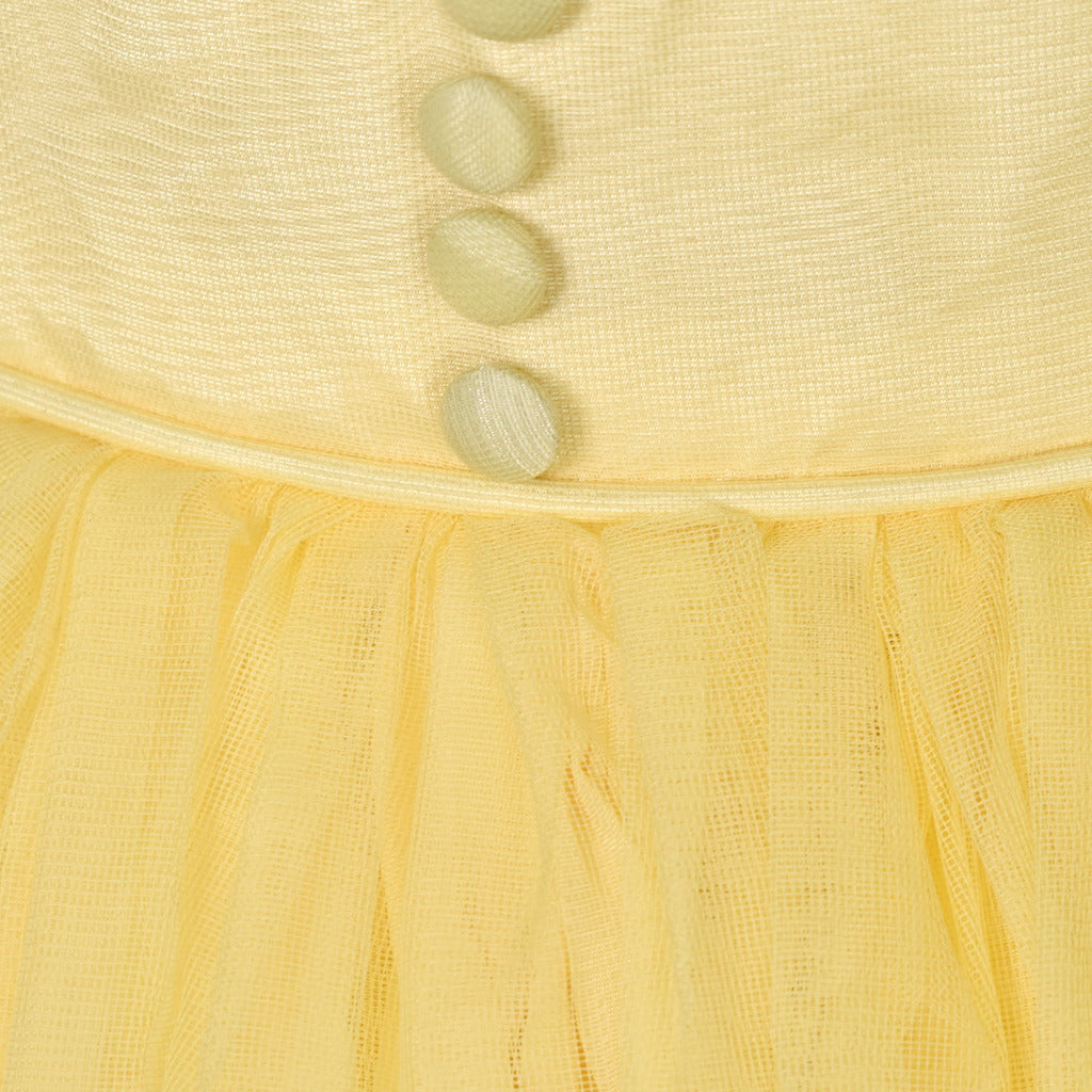 slim fit dress slacks 1950s Yellow Button Prom Dress – Cats Like Us