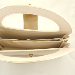 1960s Beige Textured Handbag Cats Like Us