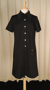 1960s Black Shirt Dress Cats Like Us