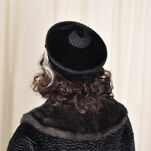 1960s Black Velvet Loop Vintage Top Hat Cats Like Us