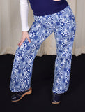 Cats Like Us 1960s Blue Patchwork Pants