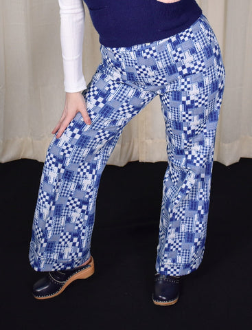 1960s Blue Patchwork Pants Cats Like Us
