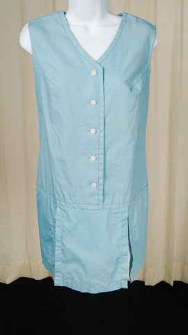 1960s Blue Pleated Romper Cats Like Us