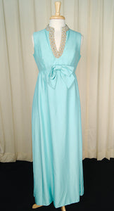 1960s Blue Sparkle Maxi Dress Cats Like Us 1960s Blue Sparkle Maxi Dress Cats Like Us