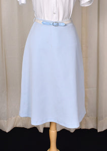 1960s Blue White Striped Skirt Cats Like Us