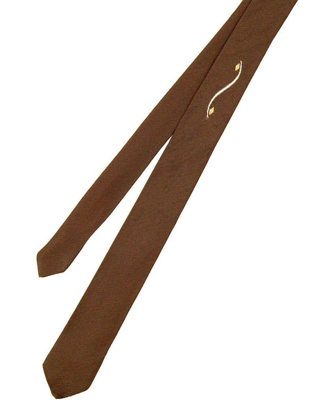 1960s Brown Curve Skinny Tie Cats Like Us