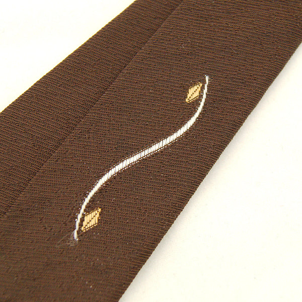 1960s Brown Curve Skinny Tie Cats Like Us