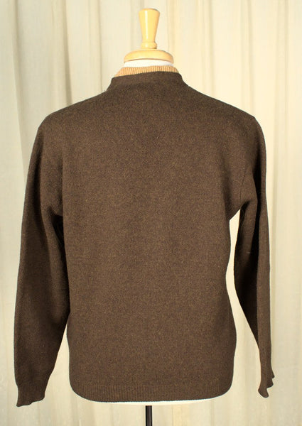 1960s Brown Faux Layer Sweater Cats Like Us