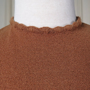 1960s Brown Knit Shell Top Cats Like Us